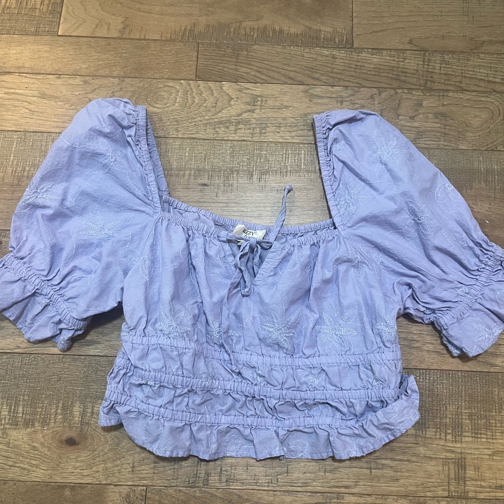 Lilac Cropped Blouse